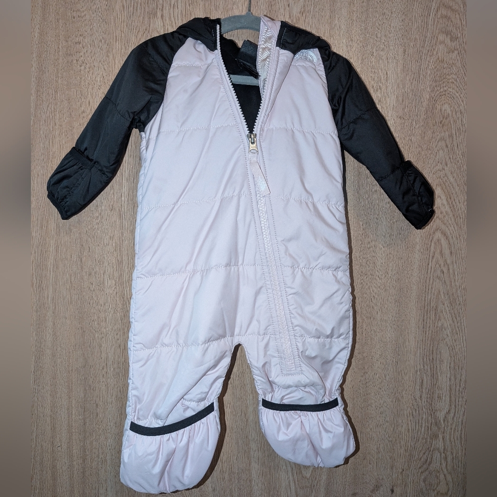 The North Face Pink and Black Infant Snowsuit